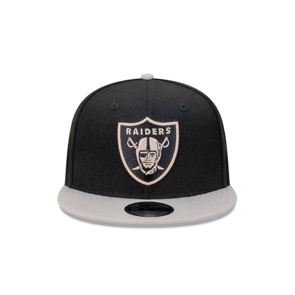 Las Vegas Raiders Hat - Black Stone 2-Tone NFL 9Fifty American Football Snapback Cap - New Era
